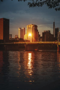Sunset in Frankfurt am Main, Hesse, Germany Sunset in Frankfurt am Main, Hesse, Germany